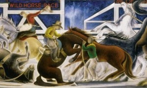 Frank Mechau, "Wild Horse Race", 1935.