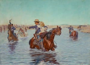 Charles Schreyvogel's painting, In Safe Hands