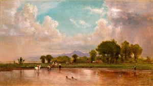 Encampment on the Platte River, painting by Thomas Worthington Whittredge