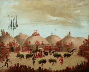 Bull Dance, painting by George Catlin