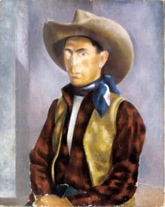 Portrait of a Cowboy, unfinished painting by Andrew Dasburg