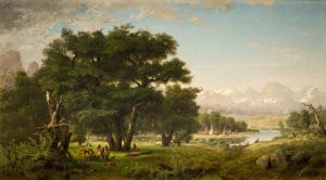Indian Encampment Along The Snake River, painting by Ralph Albert Blakelock