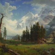 Albert Bierstadt's painting "Mountain Landscape"