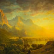 Albert Bierstadt's painting "Wind River, Wyoming"