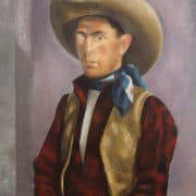 Portrait of a Cowboy, Tom Holder (unfinished), painting by Andrew Dasburg
