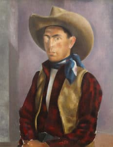 Portrait of a Cowboy, Tom Holder (unfinished), painting by Andrew Dasburg