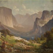 Thomas Hill's painting "A View up Yosemite Valley"