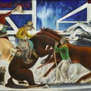 Wild Horse Race, painting by Frank Mechau