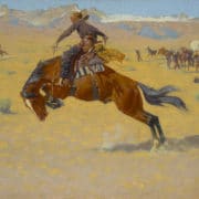 Frederic Remington's painting, A Cold Morning on the Range