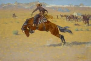 Frederic Remington's painting, A Cold Morning on the Range