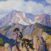 Glimpse of Rocky Mountain National Park, painting by Birger Sandzén