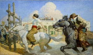 The Lady Wins, painting by Newell Convers Wyeth
