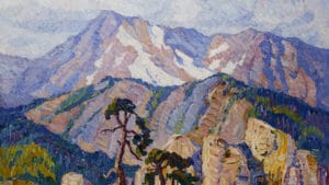 Expressionism painting, Glimpse of Rocky Mountain National Park, by Birger Sandzén