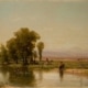 Encampment on the Platte River, painting by Worthington Whittredge
