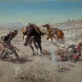 The Cinch Ring, painting by CM Russell