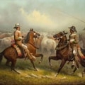 California Vaqueros, painting by James Walker